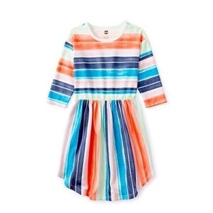 Tea Collection Watercolor Stripped Dress